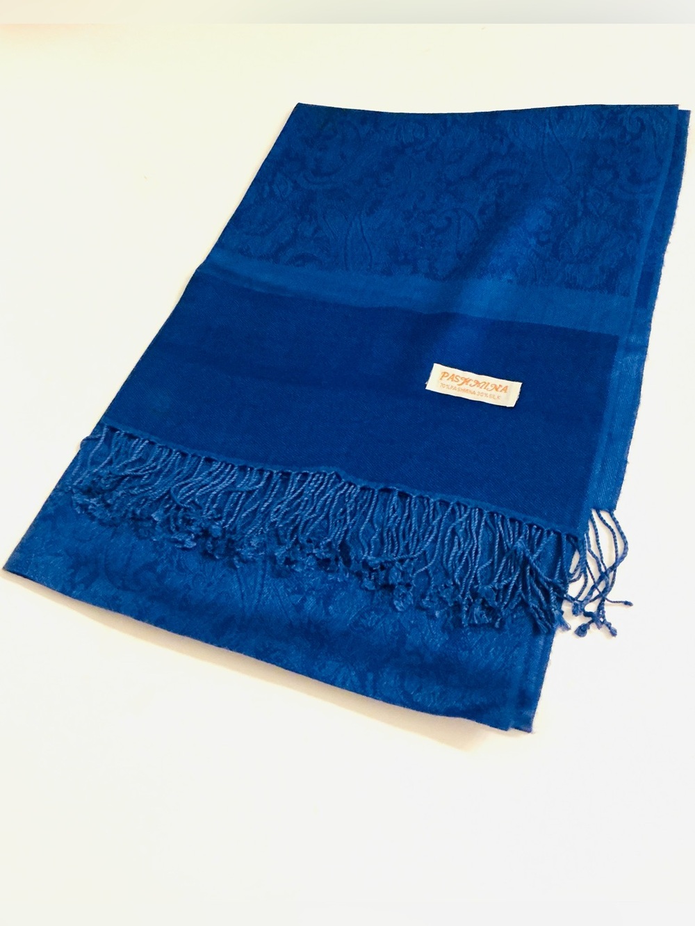 PASHMINA, Women’s Large Scarf Shawl Wrap 70% Pashmina, 30% Silk - New - Picture 5 of 9